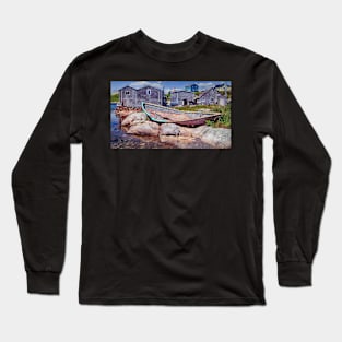 Old Fishing Boat in Peggys Cove Long Sleeve T-Shirt